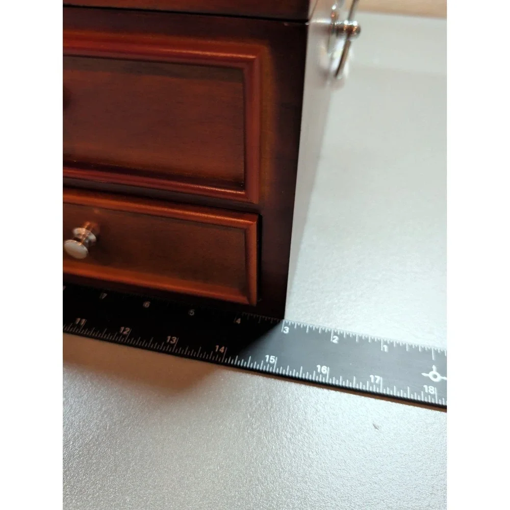 PCS Locking Wooden Coin Storage Cabinet Chest Morgan Peace Dollar Box